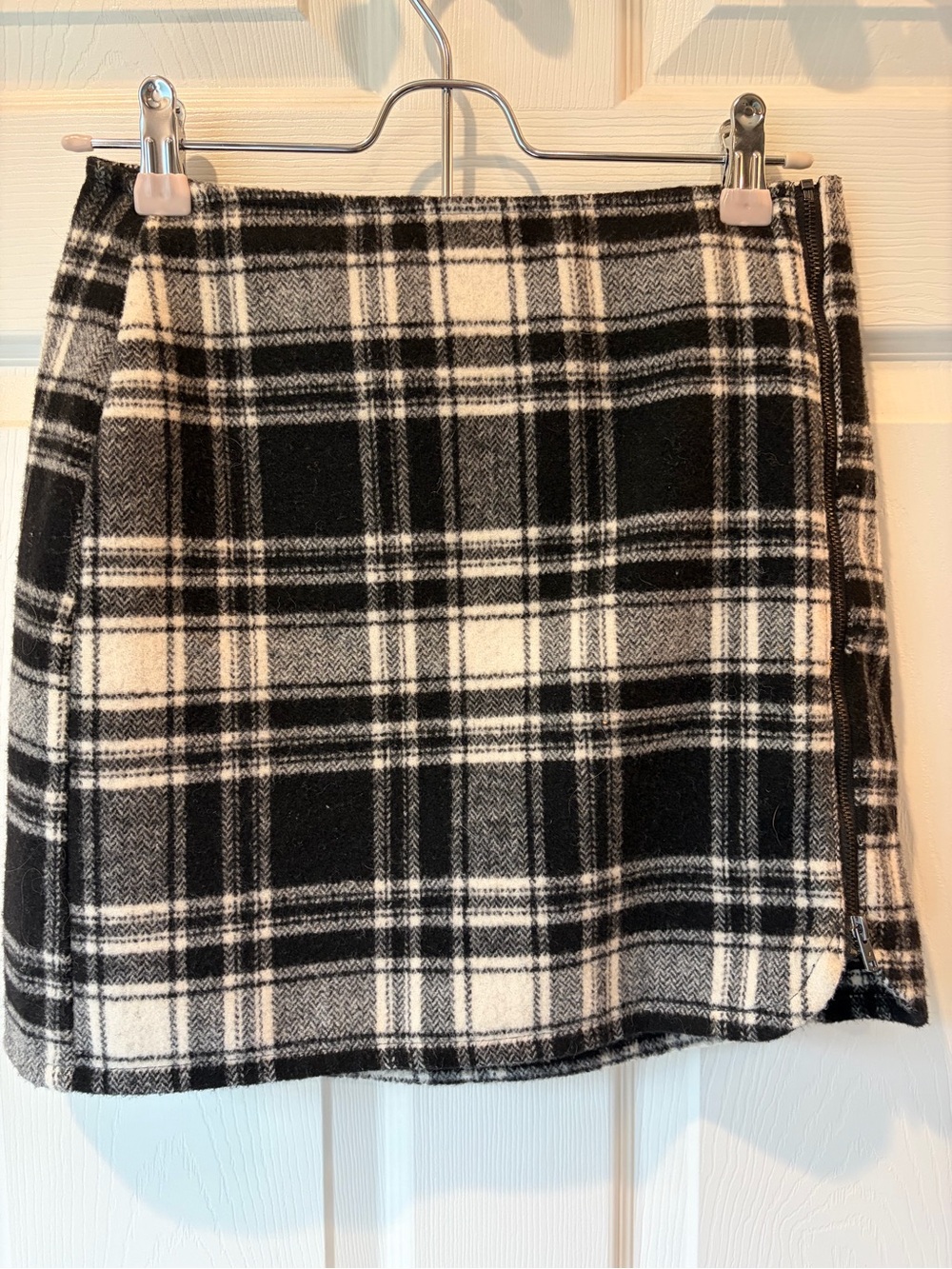 Hollister wool blend Black & White Plaid Mini Skirt